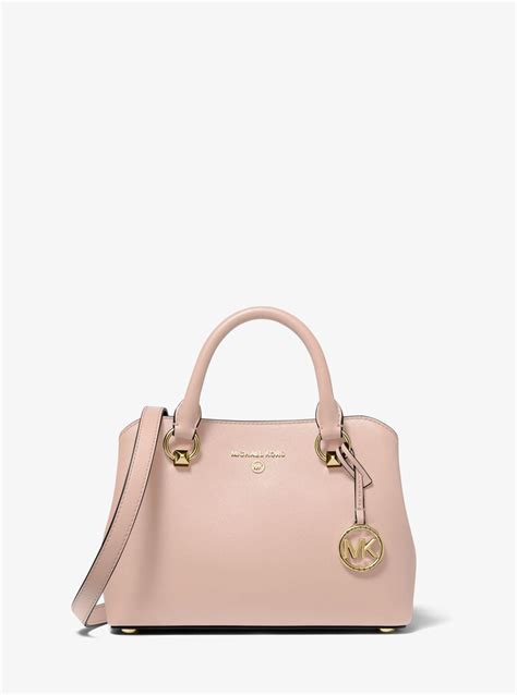 michael kors edith small satchel shoulder crossbody bag soft pink|Michael Kors silver pink.